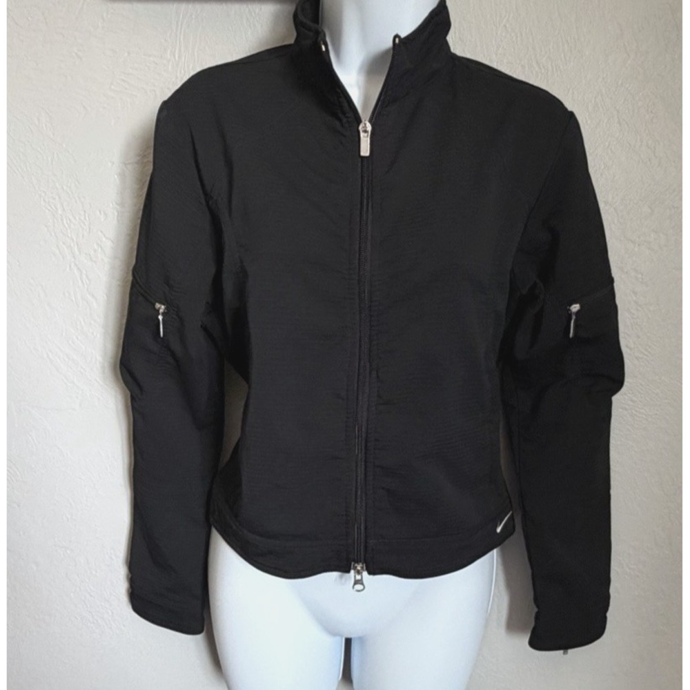 Nike Sphere Jacket Womens Size Small Black Dry Y2K Running Zipper Pockets